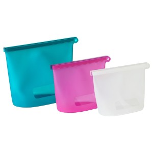 IKEA FILFISK 3-piece resealable bag set, multicolor, 1.1/1.3/2.6 qt, Ikea Outlet | 4310PDYJL