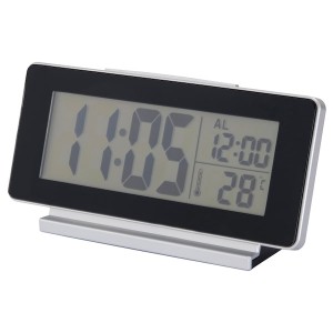 IKEA FILMIS clock/thermometer/alarm, black, 6 ½x3 ½ in, Ikea Outlet | 1687MWYUT