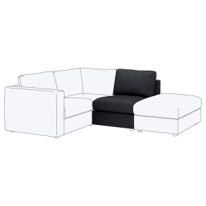 IKEA FINNALA 1-seat section Tallmyra Black / Gray, Ikea Outlet | 3654IKARY