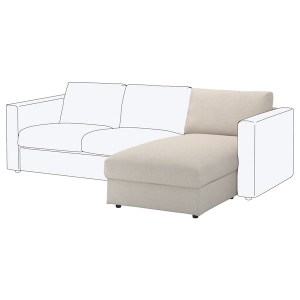 IKEA FINNALA Cover for chaise section Gunnared Beige, Ikea Outlet | 6340QHJSD