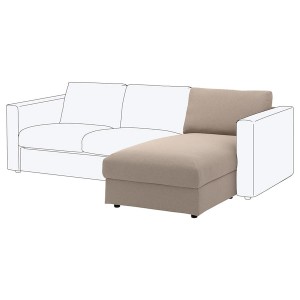 IKEA FINNALA Cover for chaise section Tallmyra Beige, Ikea Outlet | 0532VACJF