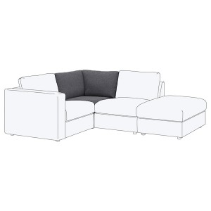IKEA FINNALA Cover for corner section Gunnared Medium Gray, Ikea Outlet | 8794HVQWZ
