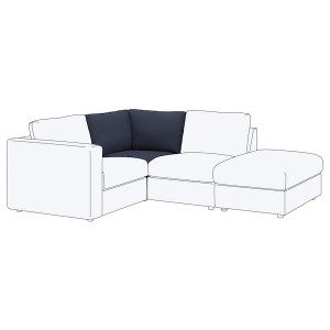 IKEA FINNALA Cover for corner section Orrsta Black / Blue, Ikea Outlet | 1846POJTH