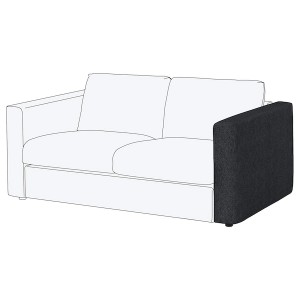 IKEA FINNALA armrest Tallmyra Black / Gray, Ikea Outlet | 8572AQYWI