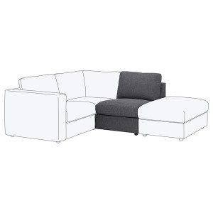 IKEA FINNALA cover for 1-seat section Gunnared Medium Gray, Ikea Outlet | 0476KNUXJ
