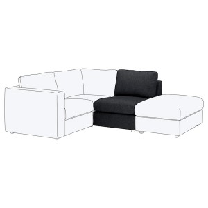 IKEA FINNALA cover for 1-seat section Tallmyra Black / Gray, Ikea Outlet | 7813KYWOG
