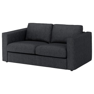 IKEA FINNALA cover for loveseat Tallmyra Black / Gray, Ikea Outlet | 4506TCYIF