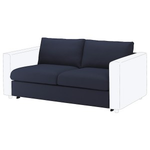 IKEA FINNALA cover for loveseat sleeper section Orrsta Black / Blue, Ikea Outlet | 2938LFPXS