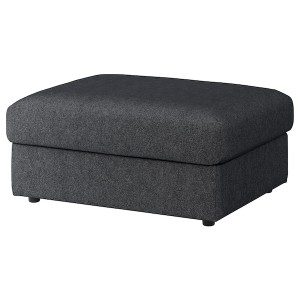 IKEA FINNALA cover for ottoman with storage Tallmyra Black / Gray, Ikea Outlet | 0315PGEVI