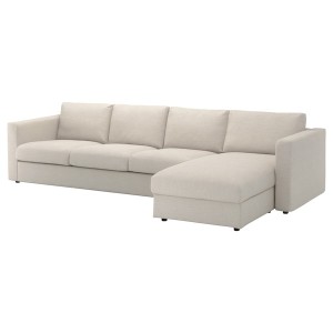 IKEA FINNALA cover for sectional, 4-seat, with chaise Gunnared Beige, Ikea Outlet | 4210KWMYB