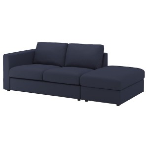 IKEA FINNALA cover for sofa, with open end Orrsta Black / Blue, Ikea Outlet | 2614TAOID