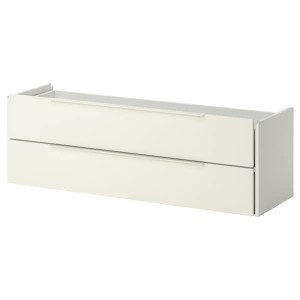 IKEA FJÄLKINGE Chest of drawers with 2 drawers, white, 46 1/2 in, Ikea Outlet | 4621PAWBH