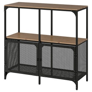 IKEA FJÄLLBO Shelf unit, black, 39 3/8x37 3/8 in, Ikea Outlet | 4367LORUB