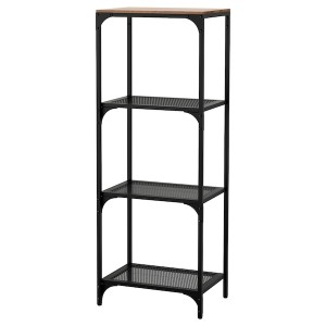 IKEA FJÄLLBO shelf unit, black, 20 1/8x53 1/2 in, Ikea Outlet | 9458SOFGE
