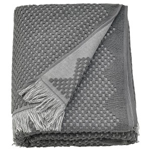 IKEA FJÄLLSTARR bath sheet, 39x59 in Dark Gray, Ikea Outlet | 2916LNRCU