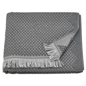 IKEA FJÄLLSTARR bath towel, 28x55 in Dark Gray, Ikea Outlet | 1560ATYDN