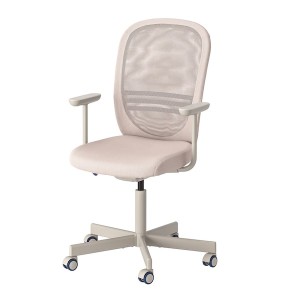 IKEA FLINTAN office chair with armrests Beige, Ikea Outlet | 0149NKHYJ