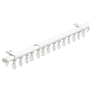 IKEA FRAMFUSIG single track rail with gliders, white, 39 ¼-70 ¾ in, Ikea Outlet | 3456KJIYN
