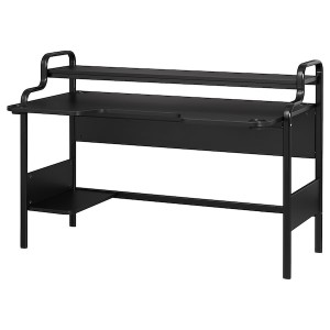 IKEA FREDDE gaming desk, black, 55 1/8x29 1/8x28 3/4 in, Ikea Outlet | 5906ZSGOC