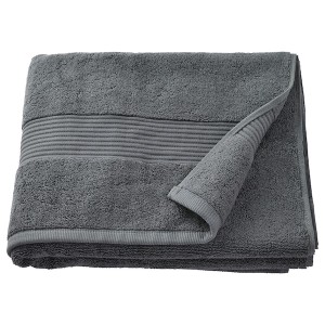 IKEA FREDRIKSJÖN bath towel, 28x55 in Dark Gray, Ikea Outlet | 3851ZJQML