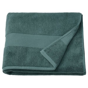 IKEA FREDRIKSJÖN bath towel, 28x55 in Gray / Turquoise, Ikea Outlet | 8193ZGWHX