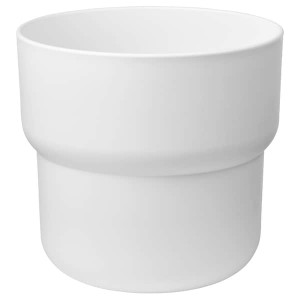 IKEA FÖRENLIG plant pot, indoor/outdoor white, 9 ½ in, Ikea Outlet | 3269RTFQY