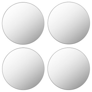 IKEA FÄRGEK decorative mirror, gray, 7 7/8 in, 4 pack, Ikea Outlet | 3950MCKLW