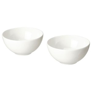 IKEA FRÖJDEFULL bowl, white, 4 ½ in, 2 pack, Ikea Outlet | 4902LEGFS