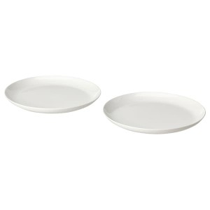 IKEA FRÖJDEFULL plate, white, 10 in, 2 pack, Ikea Outlet | 5831WDRHZ