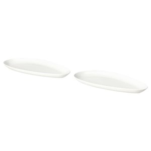 IKEA FRÖJDEFULL serving plate, white, 13x6 in, 2 pack, Ikea Outlet | 9531RLPIT