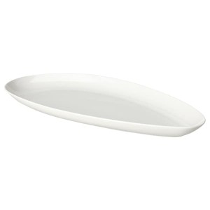 IKEA FRÖJDEFULL serving plate, white, 16x7 in, Ikea Outlet | 6902RGFCD