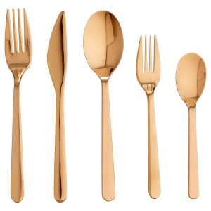 IKEA FÖRNUFT 20-piece flatware set Rose / Gold Color, Ikea Outlet | 6230ULWGR