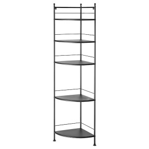 IKEA FRÖSJÖN corner shelf unit, 13 3/4x61 3/8 in Black, Ikea Outlet | 8691RTQWC