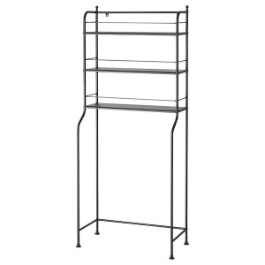IKEA FRÖSJÖN over-the-toilet shelf, 25 5/8x61 3/8 in Black, Ikea Outlet | 5812VFEOU