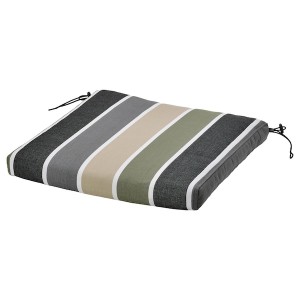 IKEA FRÖSÖN cover for chair pad, 17 3/8x17 3/8 in Outdoor / Multicolor Stripe Pattern, Ikea Outlet | 6381JWLER