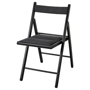 IKEA FRÖSVI folding chair Black / Knisa Dark Gray, Ikea Outlet | 3982GYFAB