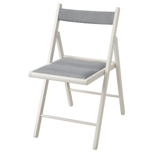 IKEA FRÖSVI folding chair White / Knisa Light Gray, Ikea Outlet | 6958GOPRS