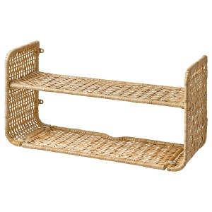 IKEA FRYKSÅS wall shelf, rattan, 23 5/8x7 7/8 in, Ikea Outlet | 9012AZGDH