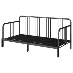 IKEA FYRESDAL Daybed frame, Twin Black, Ikea Outlet | 5437YMODS