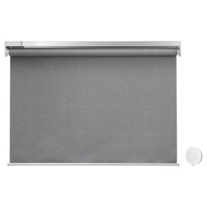 IKEA FYRTUR block-out roller blind w hub kit, gray, 34x76 3/4 in, Ikea Outlet | 0763FABPT
