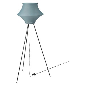 IKEA FYXNÄS floor lamp with LED bulb, turquoise, Ikea Outlet | 0879FQMSI