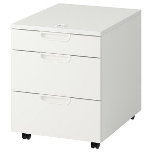 IKEA GALANT Drawer unit on casters, 17 3/4x21 5/8 in White, Ikea Outlet | 5471KTWLQ