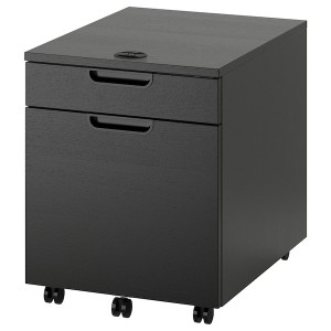 IKEA GALANT drawer unit/drop file storage, black stained ash veneer, 17 3/4x21 5/8 in Black Stained Ash Veneer, Ikea Outlet | 3792WQYMC