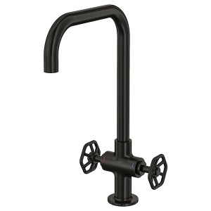 IKEA GAMLESJÖN dual control kitchen faucet, brushed black metal, Ikea Outlet | 0296ZNFUR