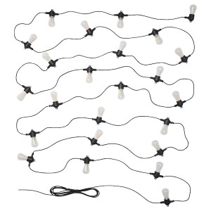 IKEA GARDJÄRN LED string light with 24 lights, black/outdoor, Ikea Outlet | 2658QLFCK