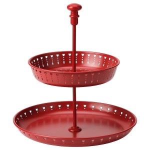 IKEA GARNERA serving stand, two tiers, red, Ikea Outlet | 7289NQKAL