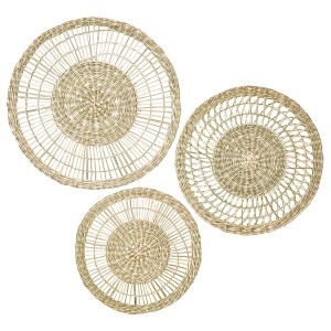 IKEA GILLSTAD wall decoration, set of 3, sedge handmade, Ikea Outlet | 1827IJRCM
