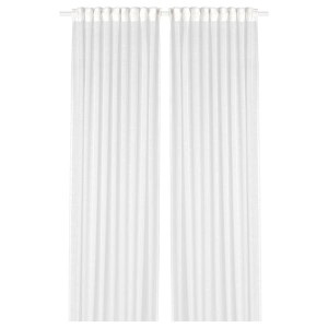 IKEA GJERTRUD sheer curtains, 1 pair, white, 57x98 in, Ikea Outlet | 9247XVRIM