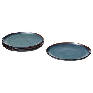 IKEA GLADELIG plate, 10 in, 4 pack Blue, Ikea Outlet | 8471SRJWL