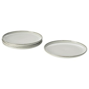 IKEA GLADELIG plate, 10 in, 4 pack Gray, Ikea Outlet | 1653HTVBC